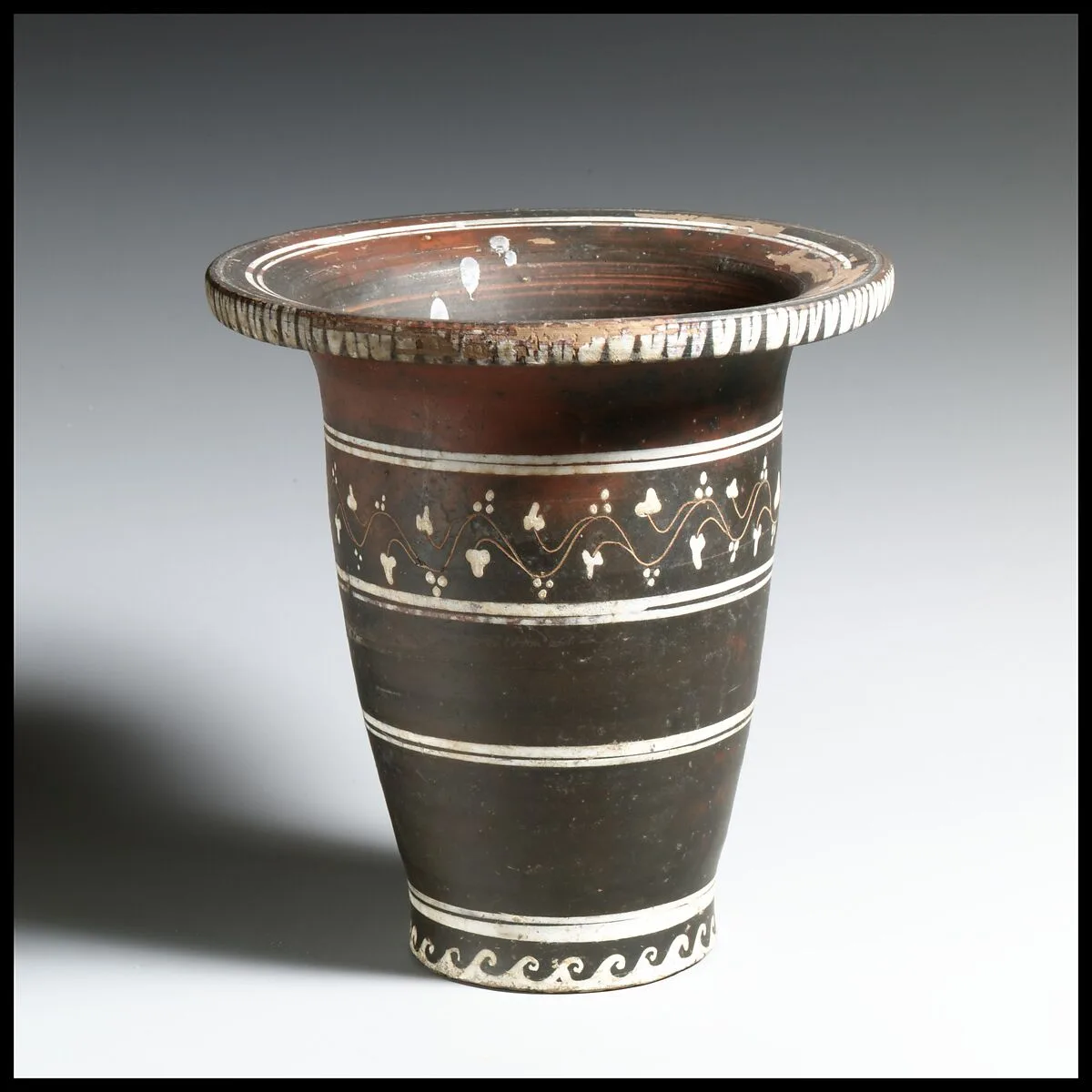Terracotta kalathos (vase in the shape of a wool basket) — Unknown
