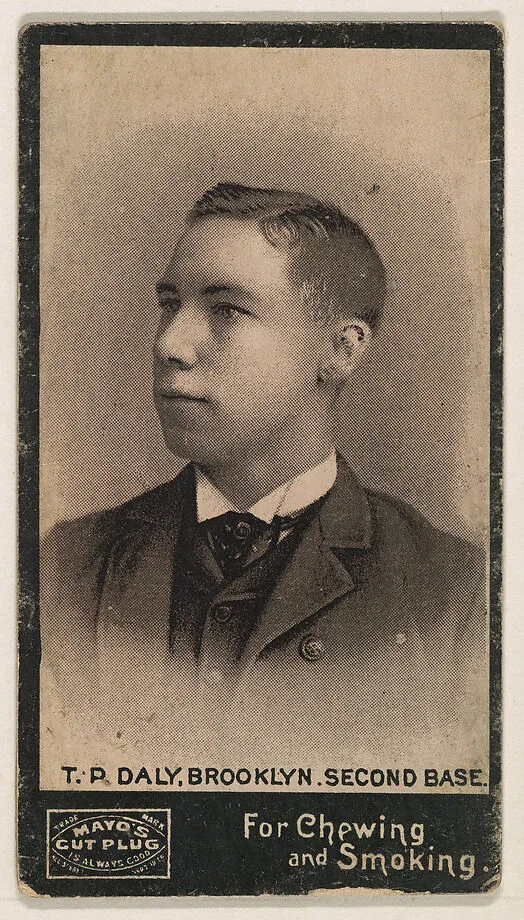 T.R. Daly, 2nd Base, Brooklyn, from Mayo's Cut Plug Baseball series (N300) — P.H. Mayo & Brother, Richmond, Virginia