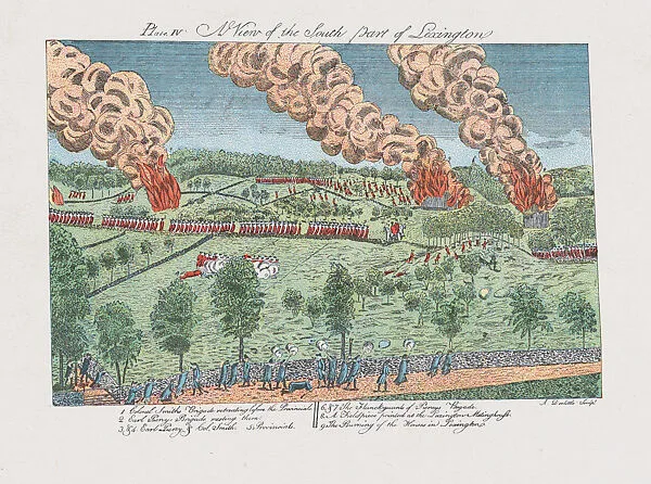 A View of the South Part of Lexington, 1775 — Amos Doolittle