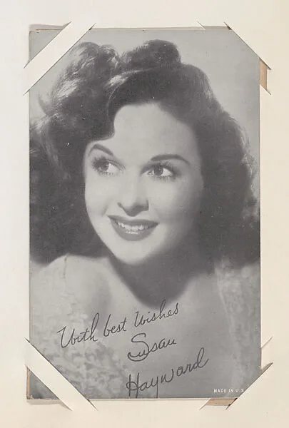 Susan Hayward from Movie Stars Exhibit Cards series (W401) — Unknown