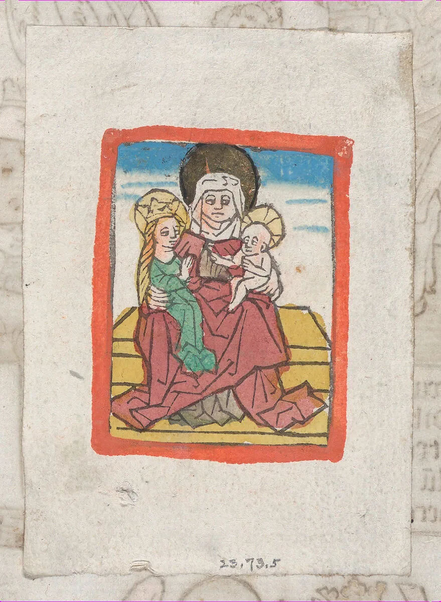 St. Anne with the Virgin and the Christ Child — Anonymous, German, 15th century