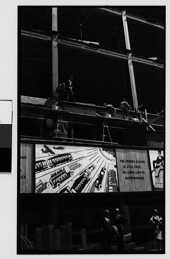 [Bloomingdale's Construction Site with Billboard, Fifty-Ninth Street, New York City]