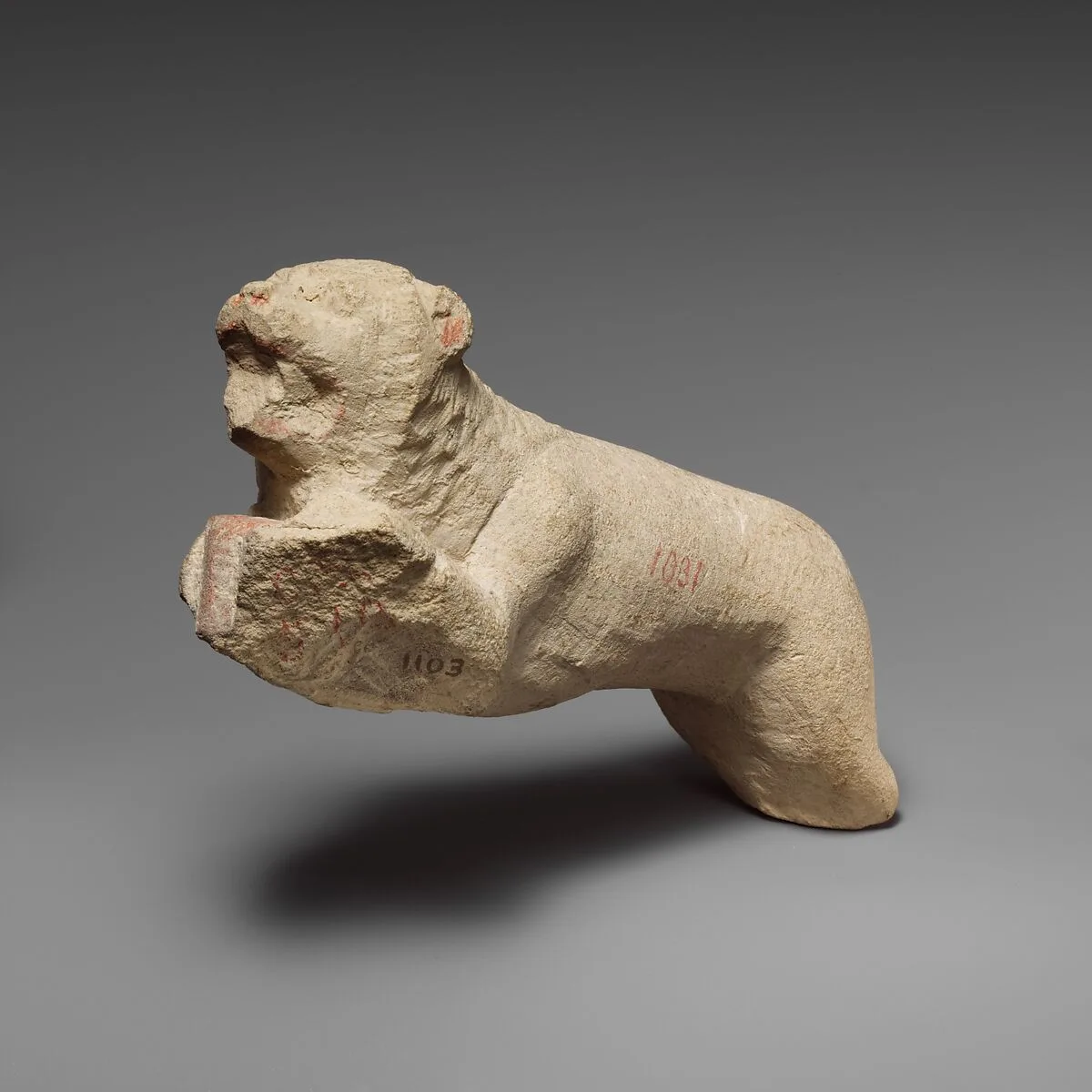 Limestone lion from a statue of Herakles (?) — Unknown