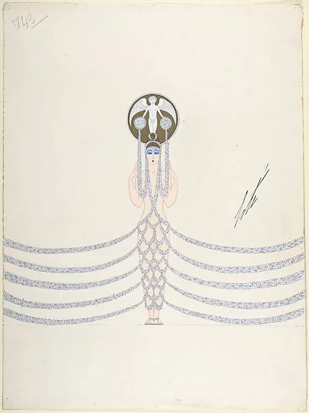 "Mariage" Triple Costume Design for "Les Mariages," George White's Scandal (center) — Erté (Romain de Tirtoff)
