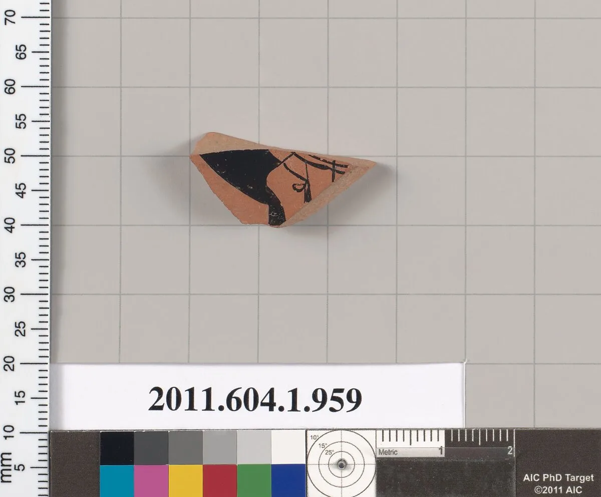 Terracotta fragment of a kylix (drinking cup) — Unknown