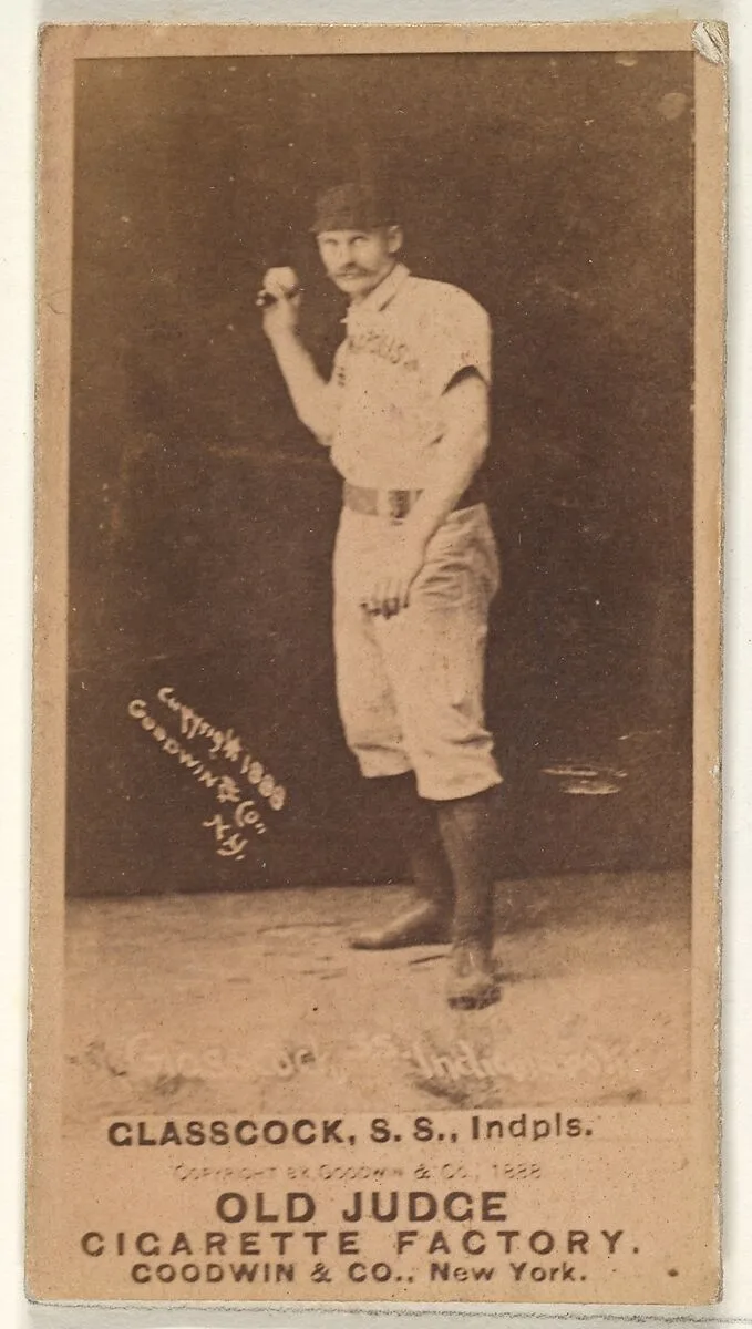 Glasscock, Shortstop, Indianapolis, from the Old Judge series (N172) for Old Judge Cigarettes — Goodwin & Company