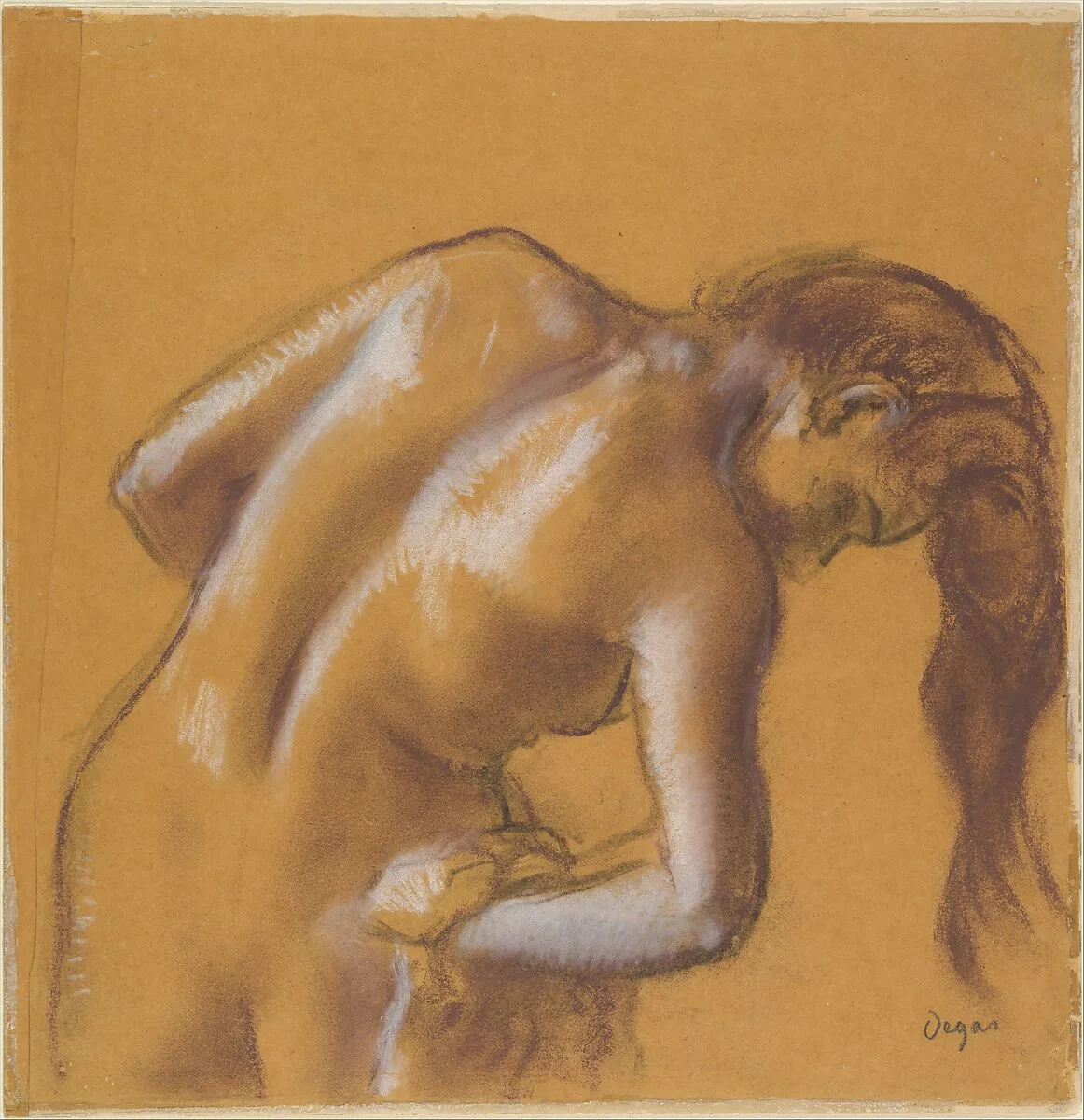 Bather Drying Herself — Edgar Degas