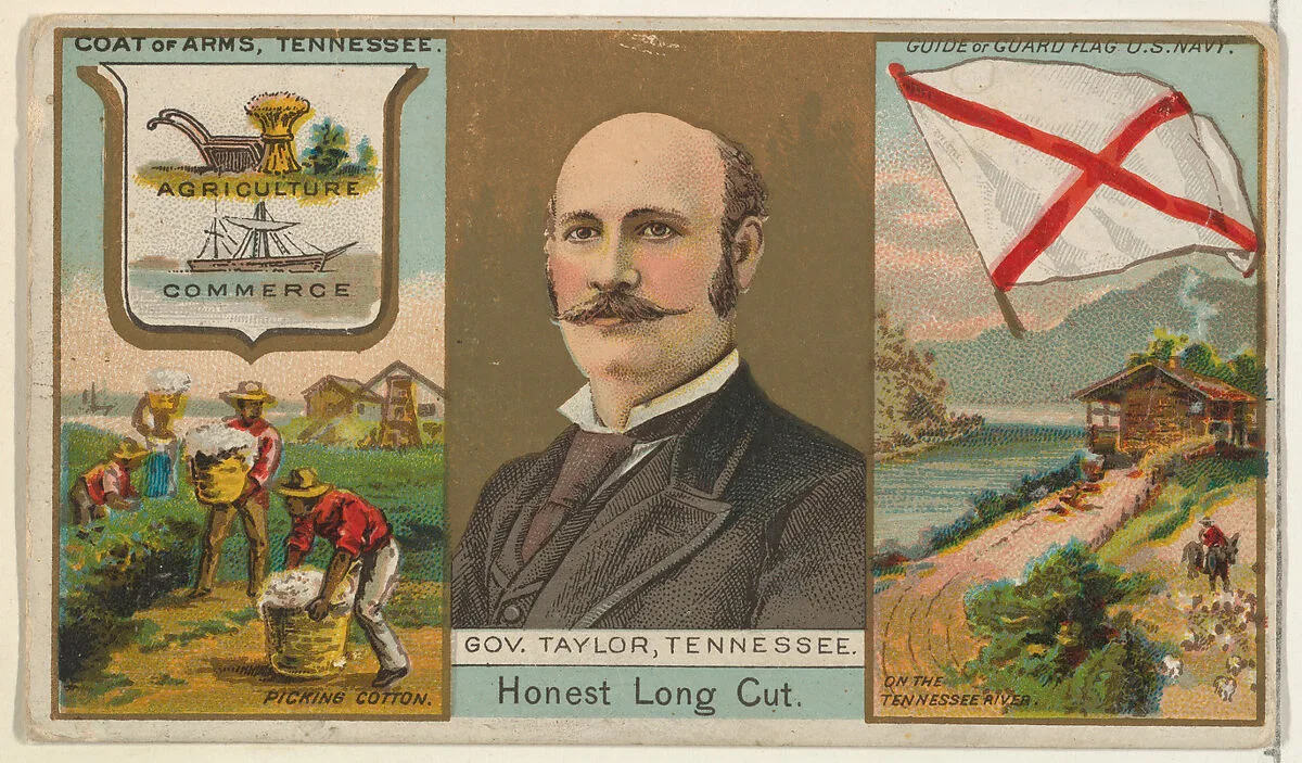 Governor Taylor, Tennessee, from "Governors, Arms, Etc." series (N133-1), issued by Duke Sons & Co. — W. Duke, Sons & Co.