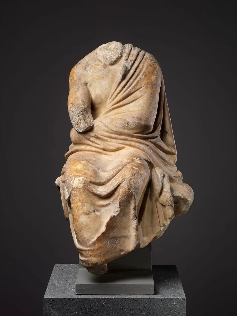 Marble statuette of a seated philosopher — Unknown