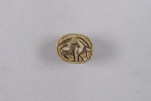 Scarab with Hunting Scene (Lion and Oryx)