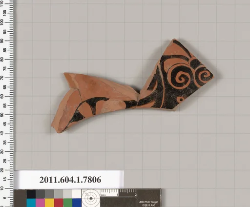 Terracotta fragment of a kylix (drinking cup)