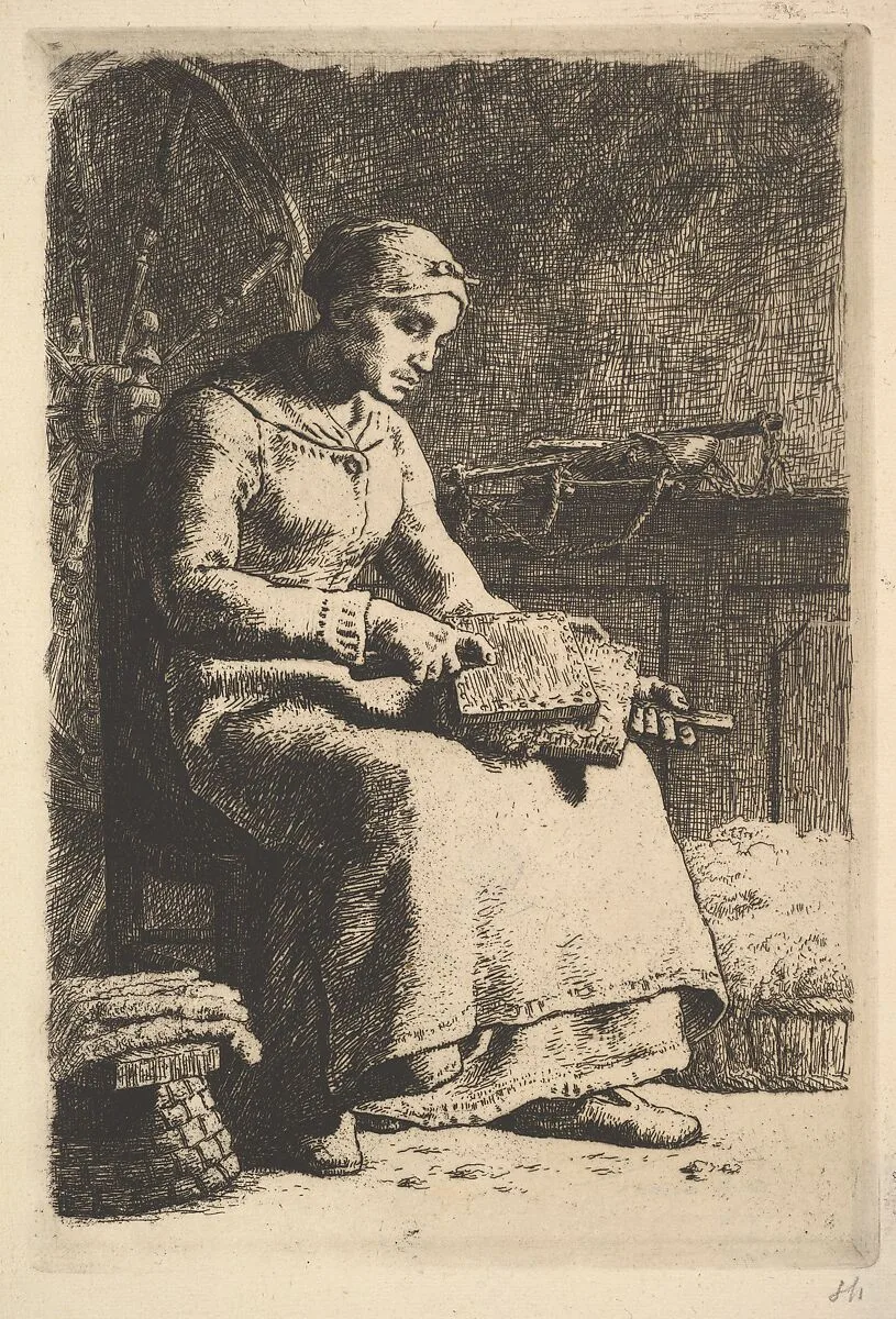 The Wool Carder — Jean-François Millet