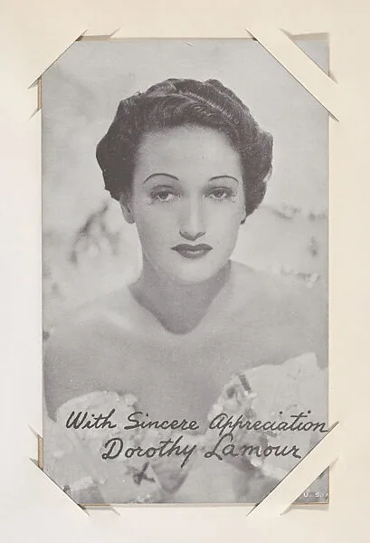 Dorothy Lamour from Movie Stars Exhibit Cards series (W401) — Unknown