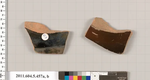 Terracotta fragments of kylikes (drinking cups)