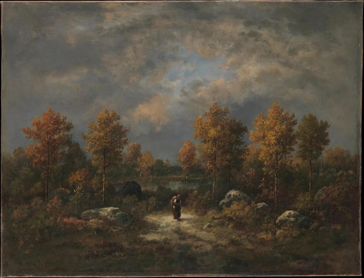 Autumn: The Woodland Pond — Narcisse-Virgile Diaz de la Peña