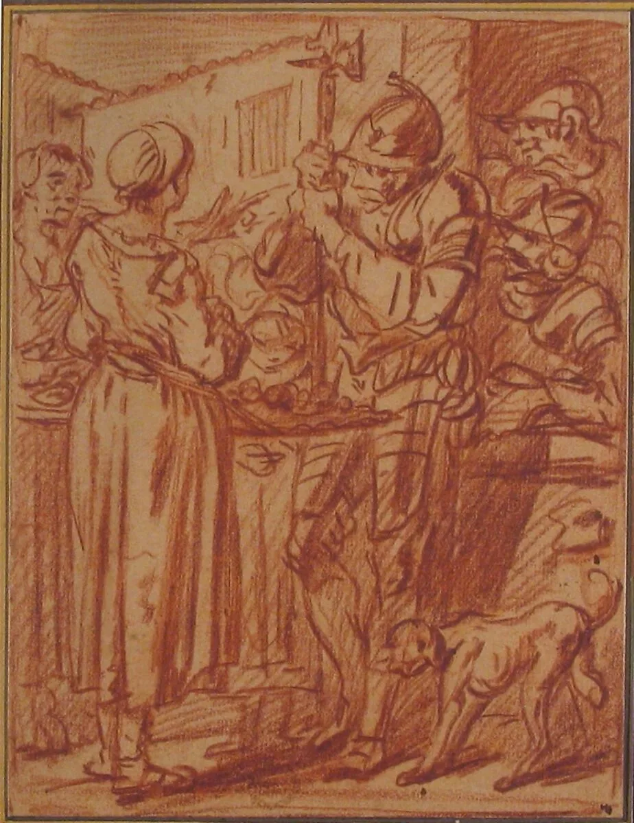 Lansquenets Talking with Market Women — Charles Parrocel