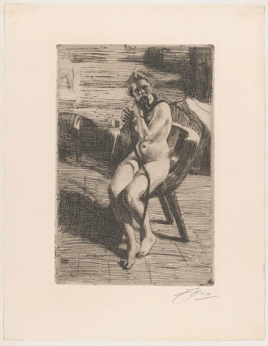 The Hair-Ribbon — Anders Zorn