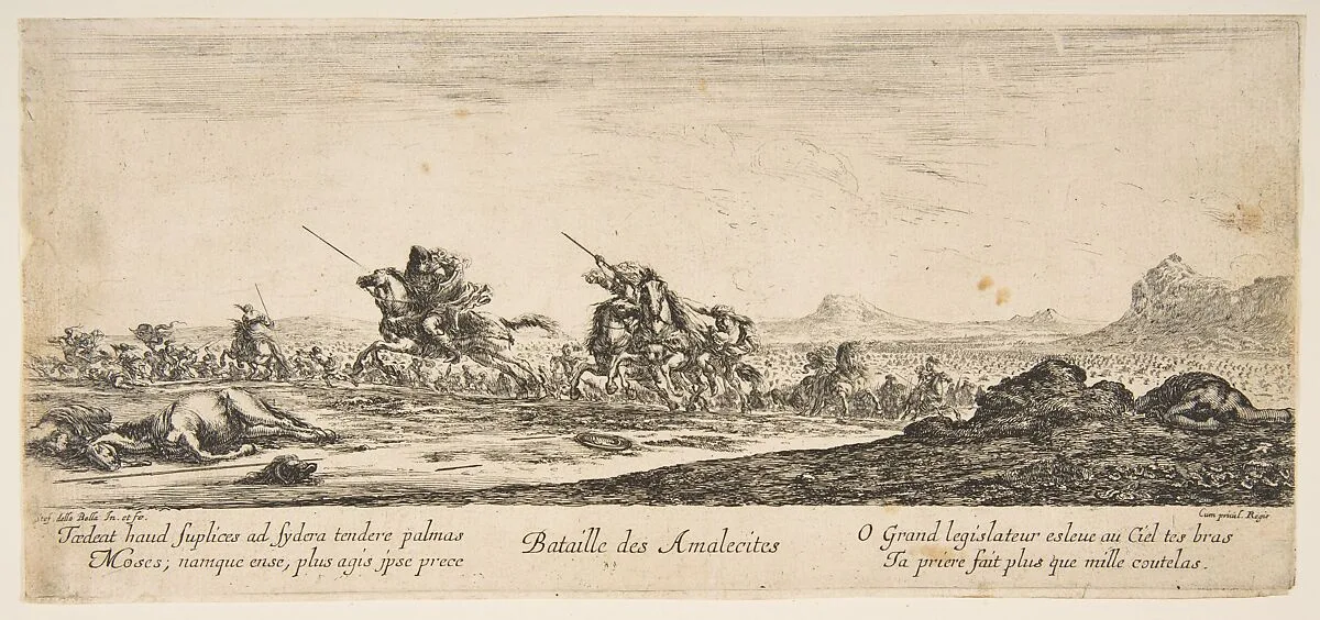 The Battle of the Amalekites — Stefano della Bella