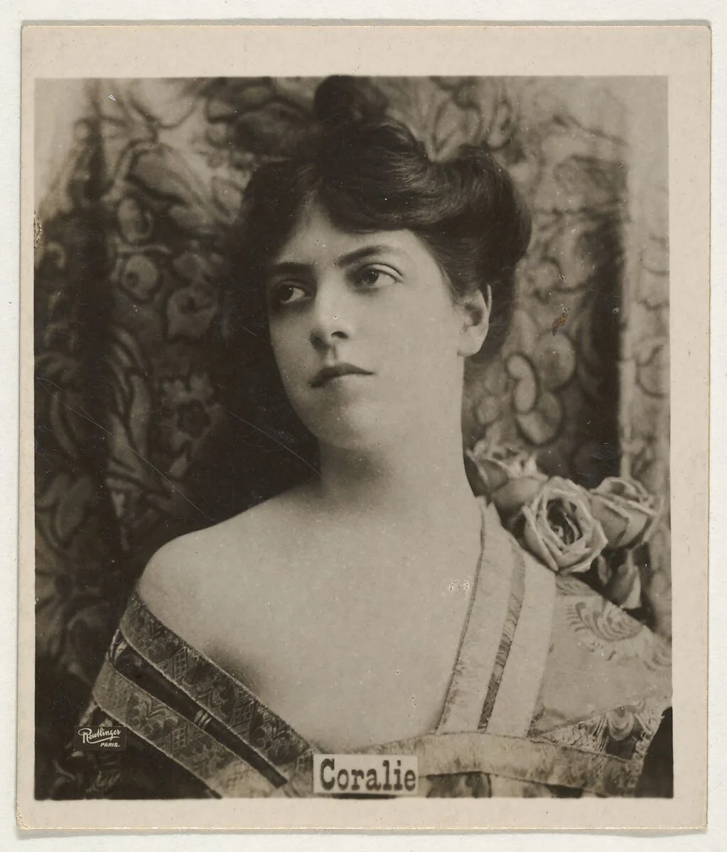 Coralie, from the Actresses series (T123, Type 1), issued by Neil McCoull Co. — Neil McCoull Co.
