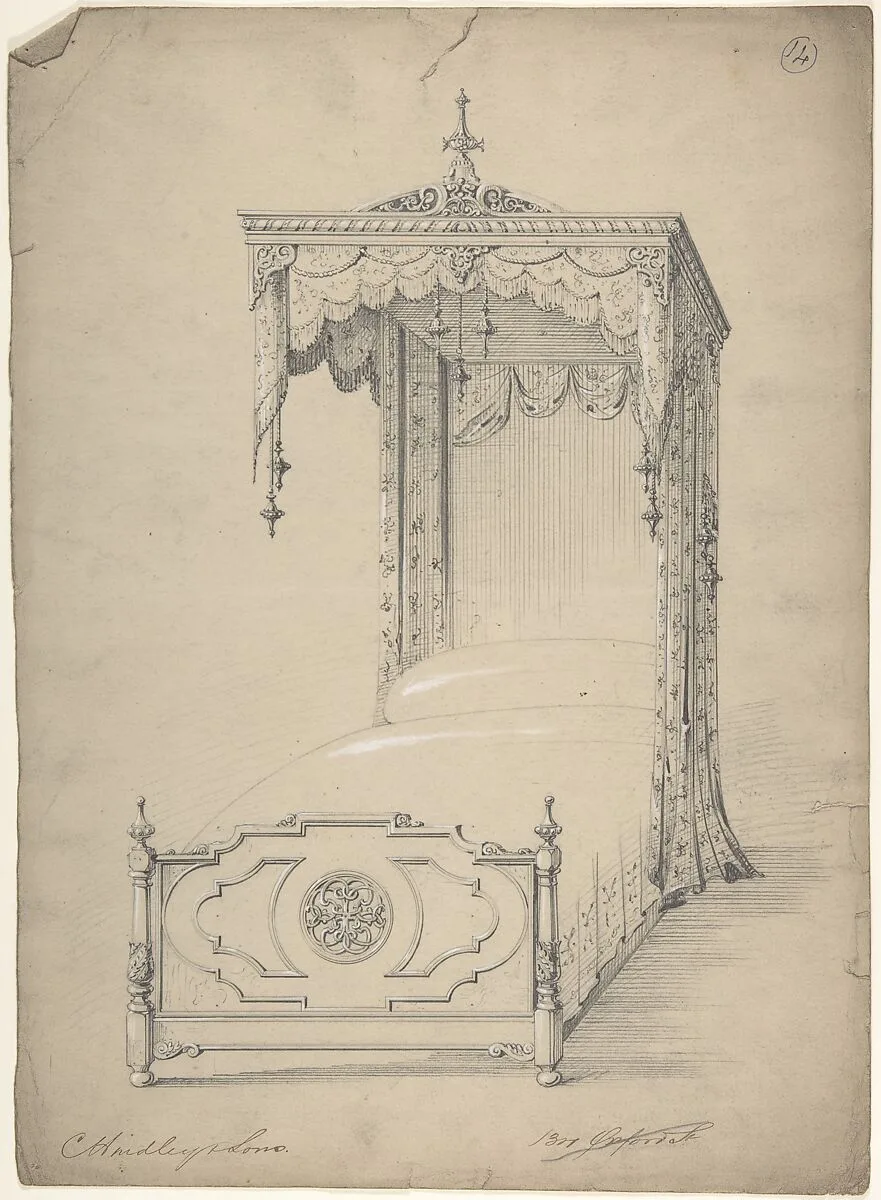 Design for Bed and Canopy — Charles Hindley and Sons
