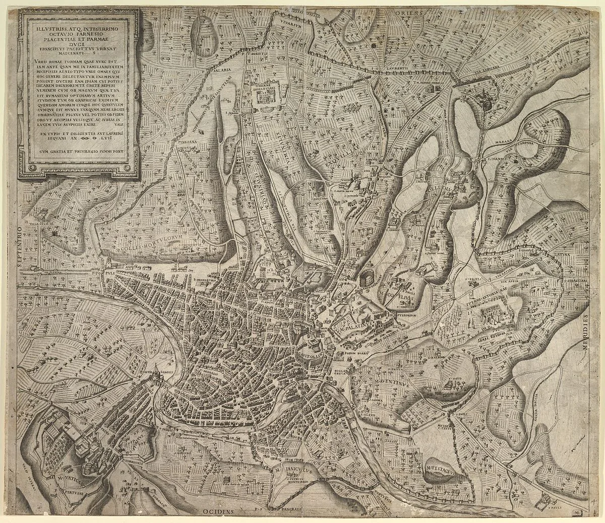 Speculum Romanae Magnificentiae: View of Rome from the West — Nicolas Beatrizet|Antonio Lafreri