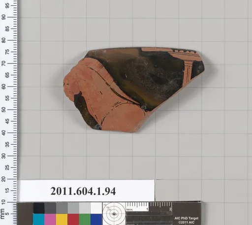 Terracotta rim fragment of a kylix (drinking cup)