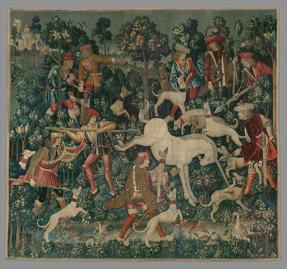 The Unicorn Defends Himself (from the Unicorn Tapestries) — Unknown
