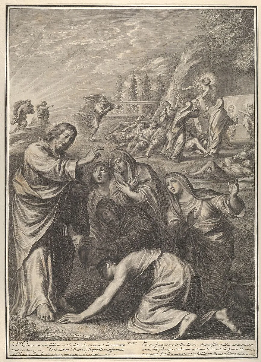 The Holy Women at Christ's Tomb, from The Passion of Christ, plate 20 — Grégoire Huret