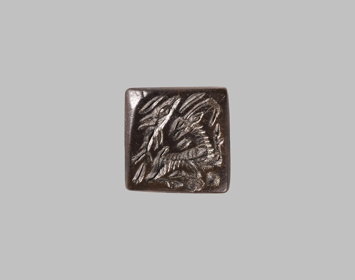Square plaque seal with stalk handle — Unknown