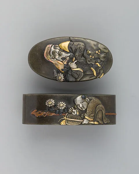 Sword-Hilt Collar and Pommel (Fuchigashira) — Unknown