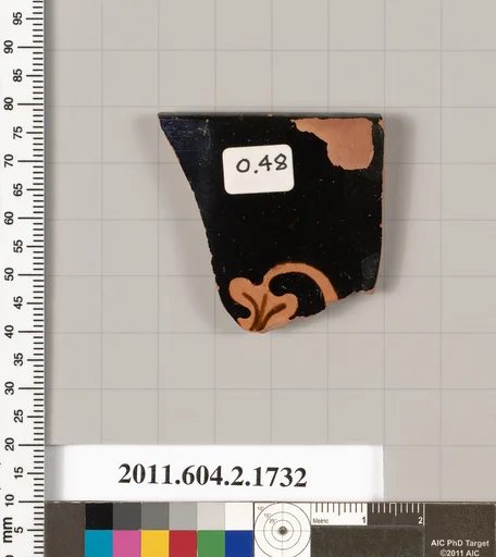 Terracotta rim fragment of a skyphos (deep drinking cup)