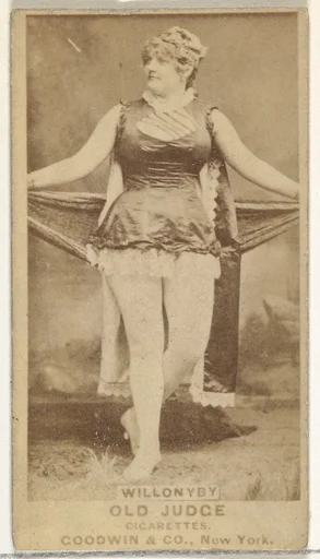 Willonyby, from the Actors and Actresses series (N171) for Old Judge Cigarettes