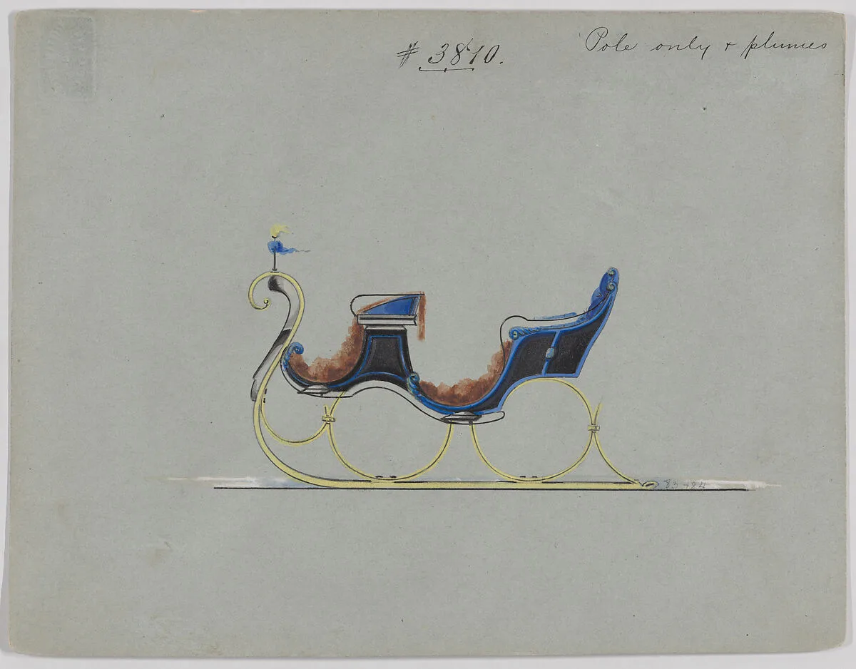 Design for 4 Seat Sleigh, no. 3810 — Brewster & Co.