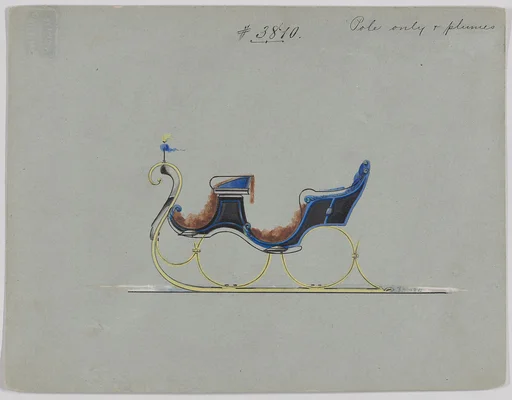 Design for 4 Seat Sleigh, no. 3810