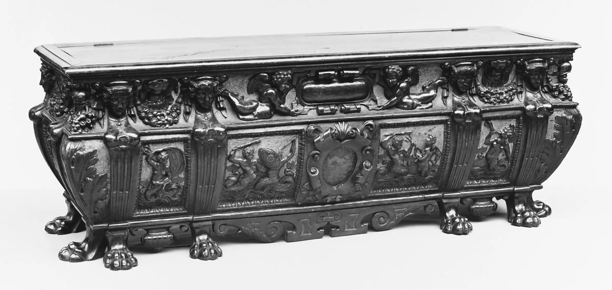 Marriage chest (cassone) (one of a pair) — Unknown