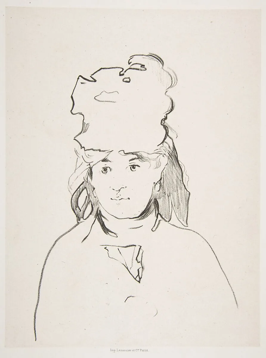 Berthe Morisot (in Silhouette) — Edouard Manet|Lemercier & Cie.|Lemercier & Cie.