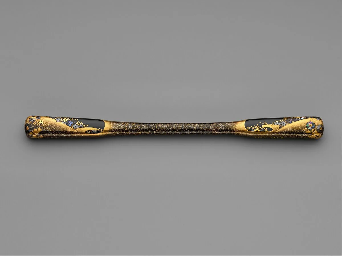 花草蒔絵笄|Lacquer Hairpin with Flowers — Unknown