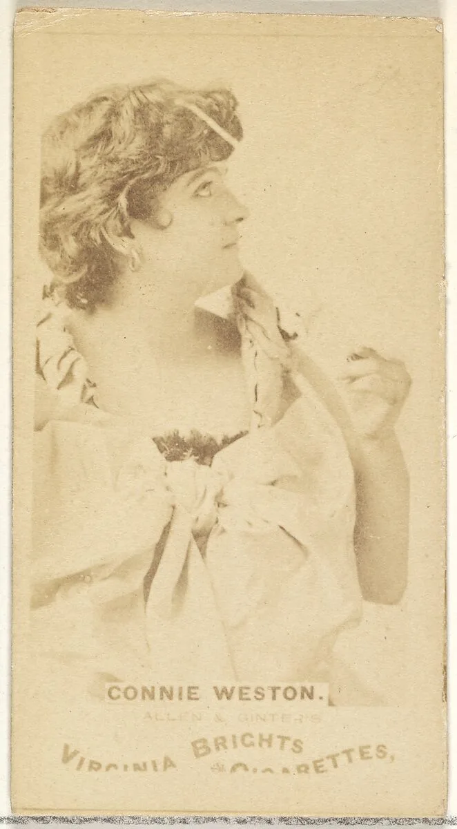 Connie Weston, from the Actors and Actresses series (N45, Type 1) for Virginia Brights Cigarettes — Allen & Ginter