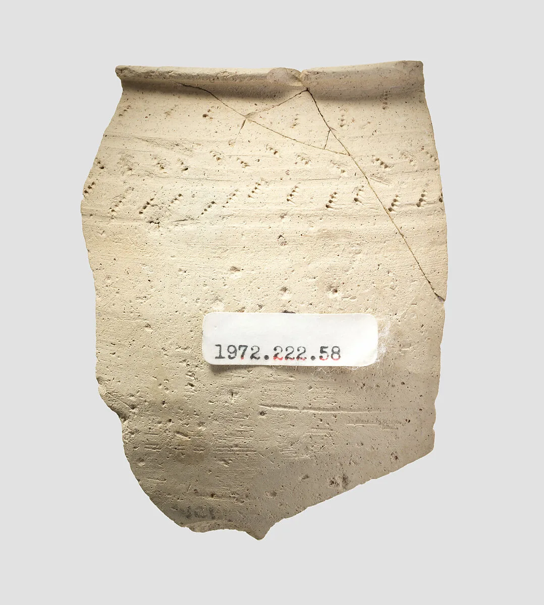 Bowl rim sherd — Unknown