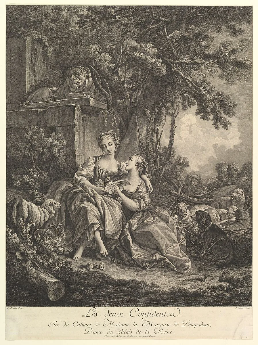 Les deux Confidentes (The two Confidants) — Jean Ouvrier|François Boucher