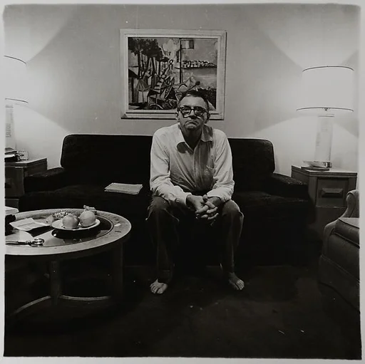 James T. Farrell in his hotel room, N.Y.C.