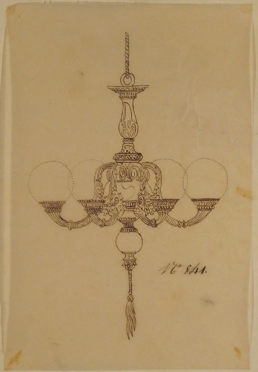 Designs for a Chandelier — Anonymous, French, 19th century