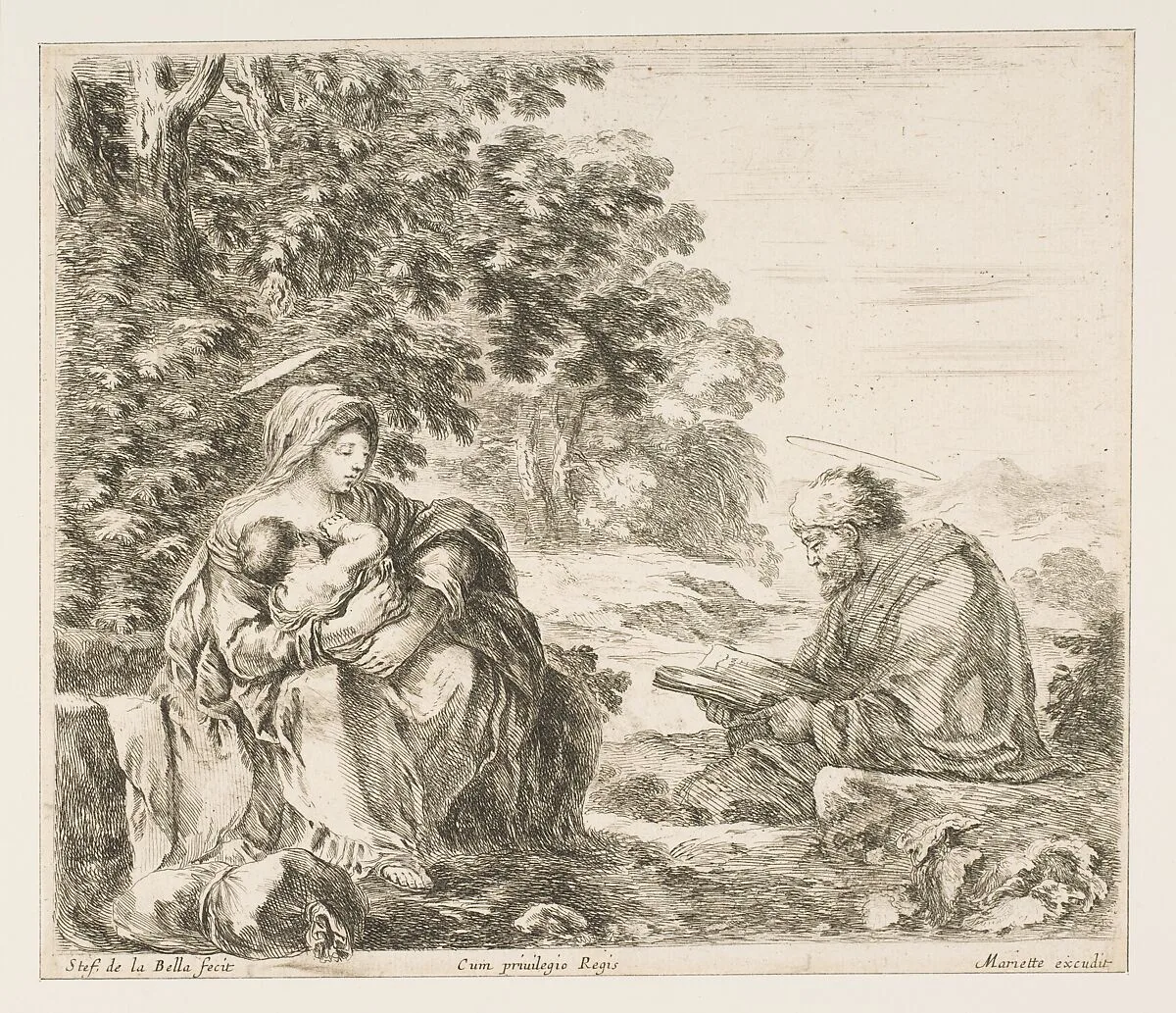 Rest on the Flight into Egypt — Stefano della Bella|Pierre Mariette