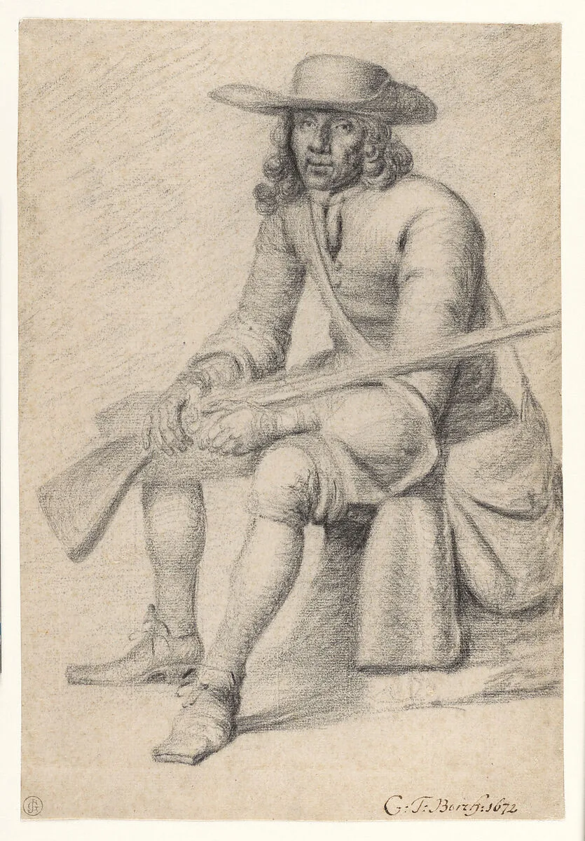 A Seated Huntsman — Gesina ter Borch|Gerard ter Borch the Younger