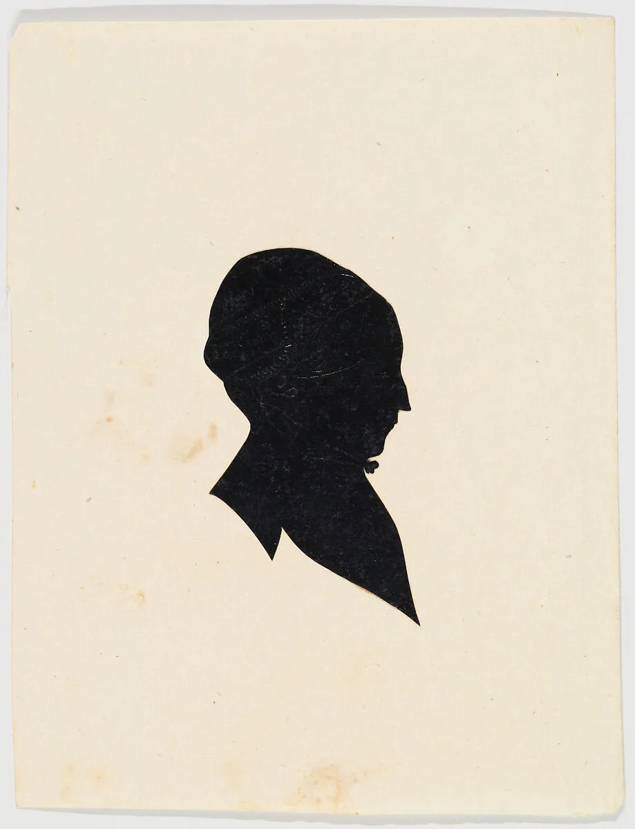 Unidentified profile portrait, older woman facing right — Anonymous, German