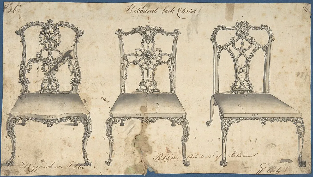 Ribband Back Chairs — Thomas Chippendale