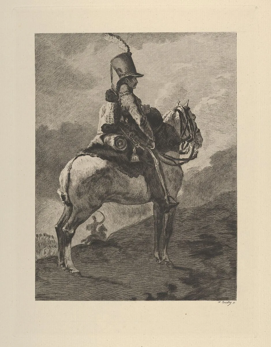 Trumpeter of the Hussars on Horseback — Charles Courtry|Théodore Gericault