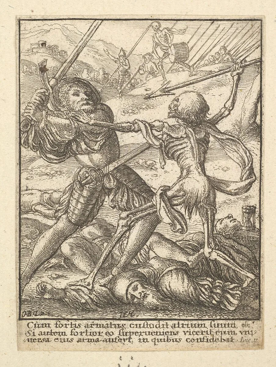 The Knight, from the Dance of Death — Wenceslaus Hollar|Hans Holbein the Younger