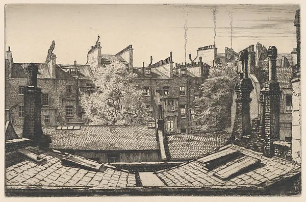 Roofs of London, from the portfolio of the Swedish Fine Art Print Society (Föreningen för Grafisk Konst) — Harald Sallberg|Föreningen för Grafisk Konst