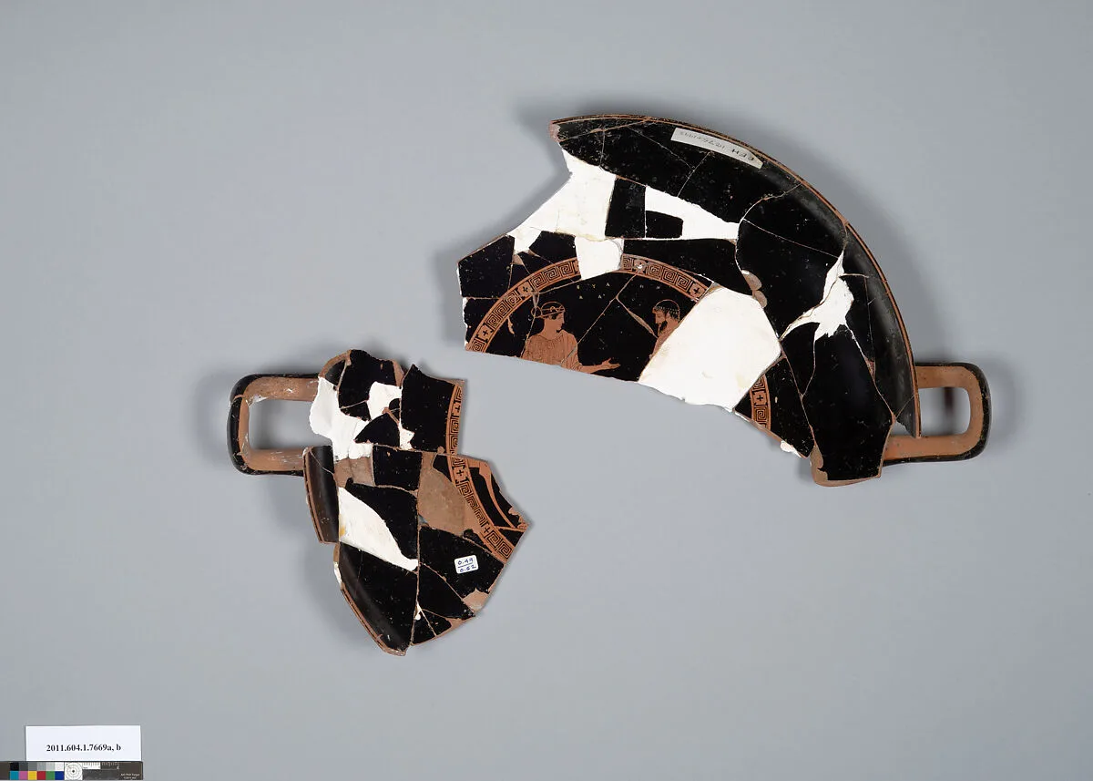 Terracotta fragments of a kylix (drinking cup) — Unknown
